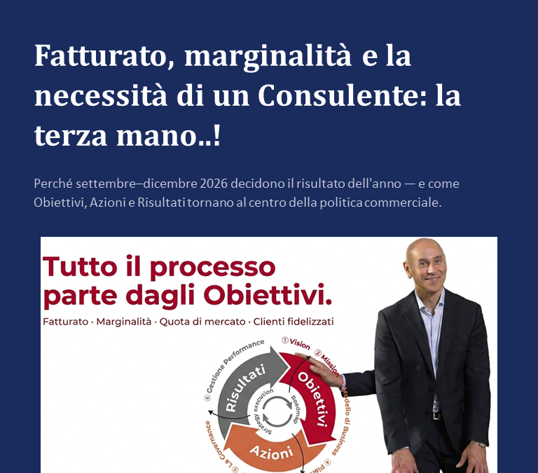 La necessità di un Consulente commerciale e marketing